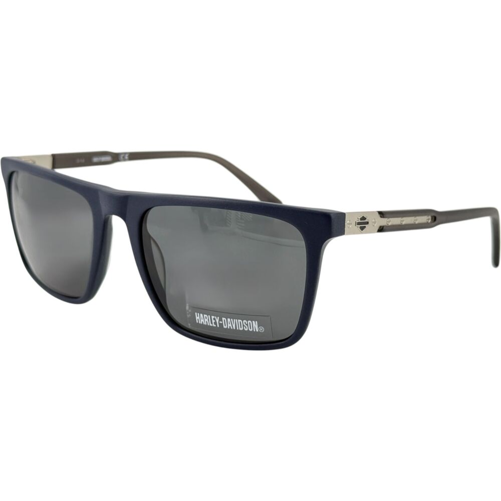 Harley Davidson HD0934X Mens Plastic Sunglass 91A Matte Blue 55-19 w Case